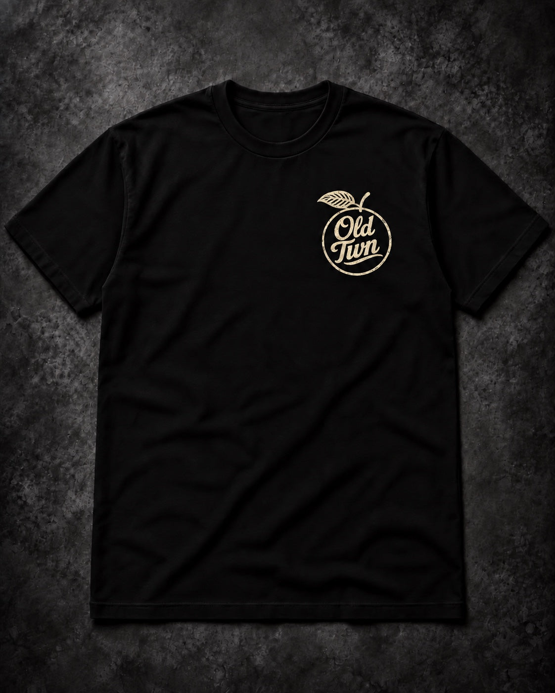 Old Twn black tee front chest design